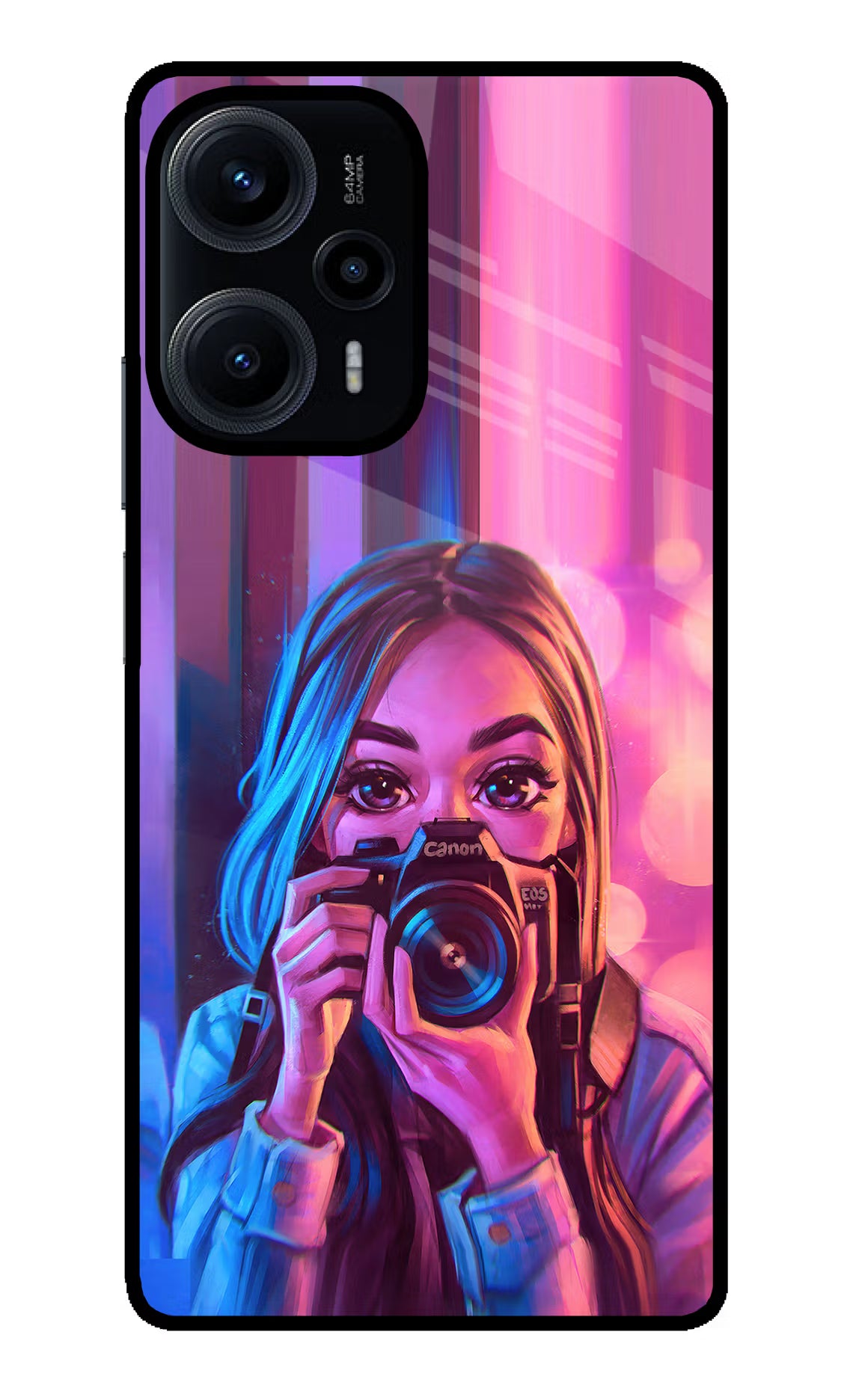 Girl Photographer Poco F5 5G Glass Case