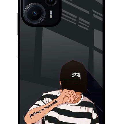Aesthetic Boy Poco F5 5G Glass Case