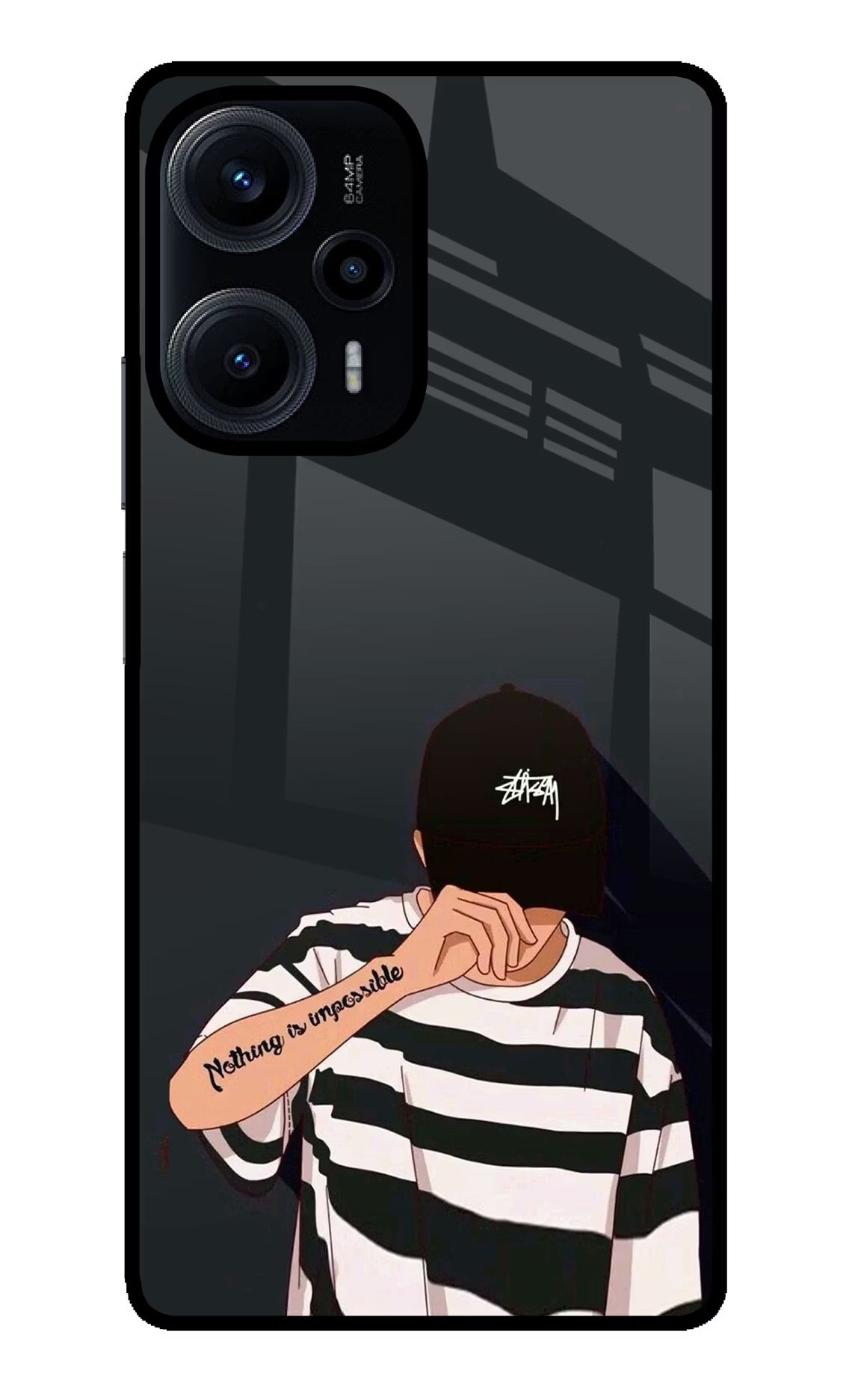 Aesthetic Boy Poco F5 5G Glass Case Back Cover by Casekaro