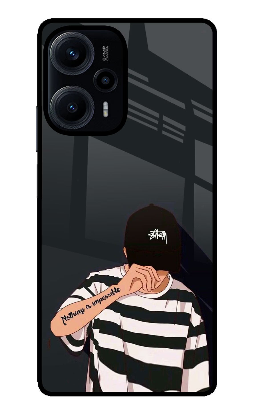 Aesthetic Boy Poco F5 5G Back Cover, Glass case