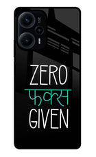 Zero Fucks Given Poco F5 5G Glass Case