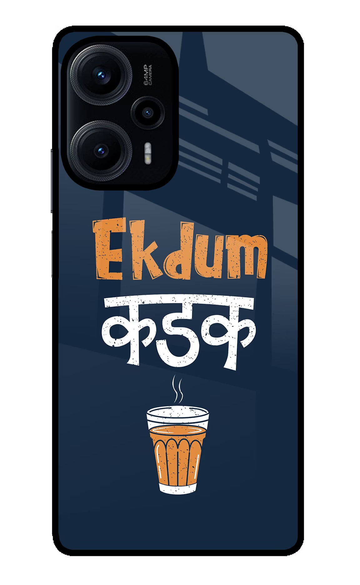 Ekdum Kadak Chai Poco F5 5G Glass Case Back Cover by Casekaro