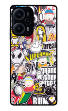 Sticker Bomb Poco F5 5G Glass Case