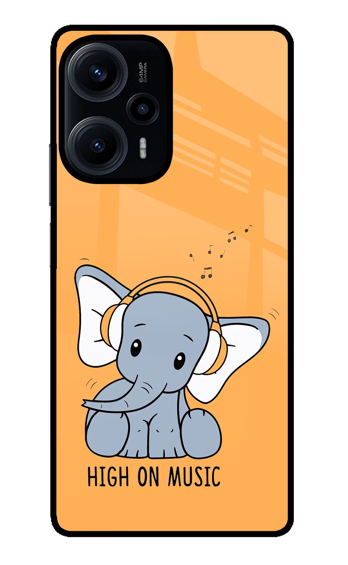High On Music Poco F5 5G Glass Case