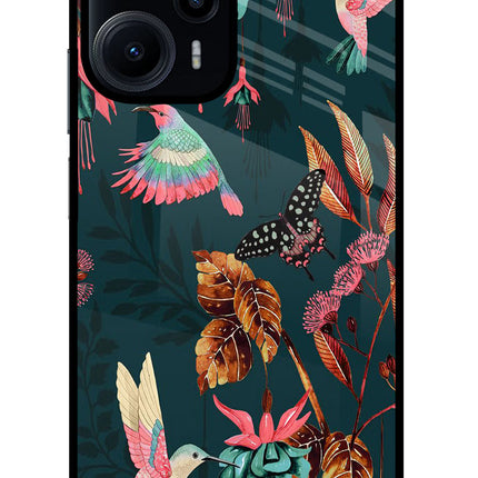 Birds Poco F5 5G Glass Case