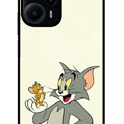 Tom & Jerry Poco F5 5G Glass Case