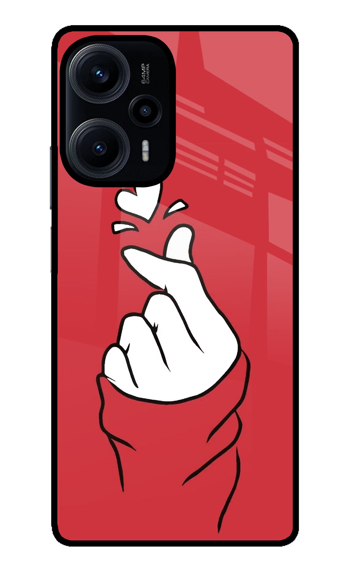 Korean Love Sign Poco F5 5G Glass Case