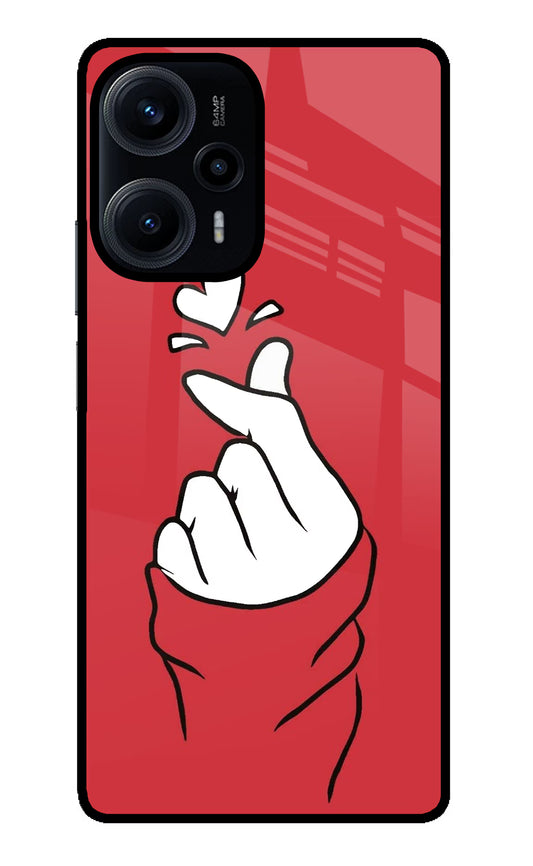 Korean Love Sign Poco F5 5G Glass Case