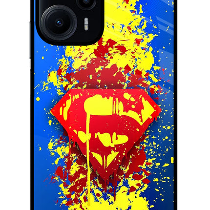 Superman logo Poco F5 5G Glass Case