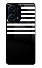 Black and White Print Poco F5 5G Glass Case