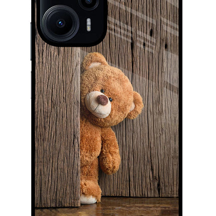 Teddy Wooden Poco F5 5G Glass Case