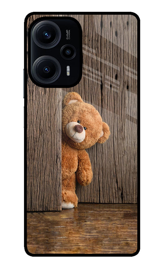 Teddy Wooden Poco F5 5G Glass Case