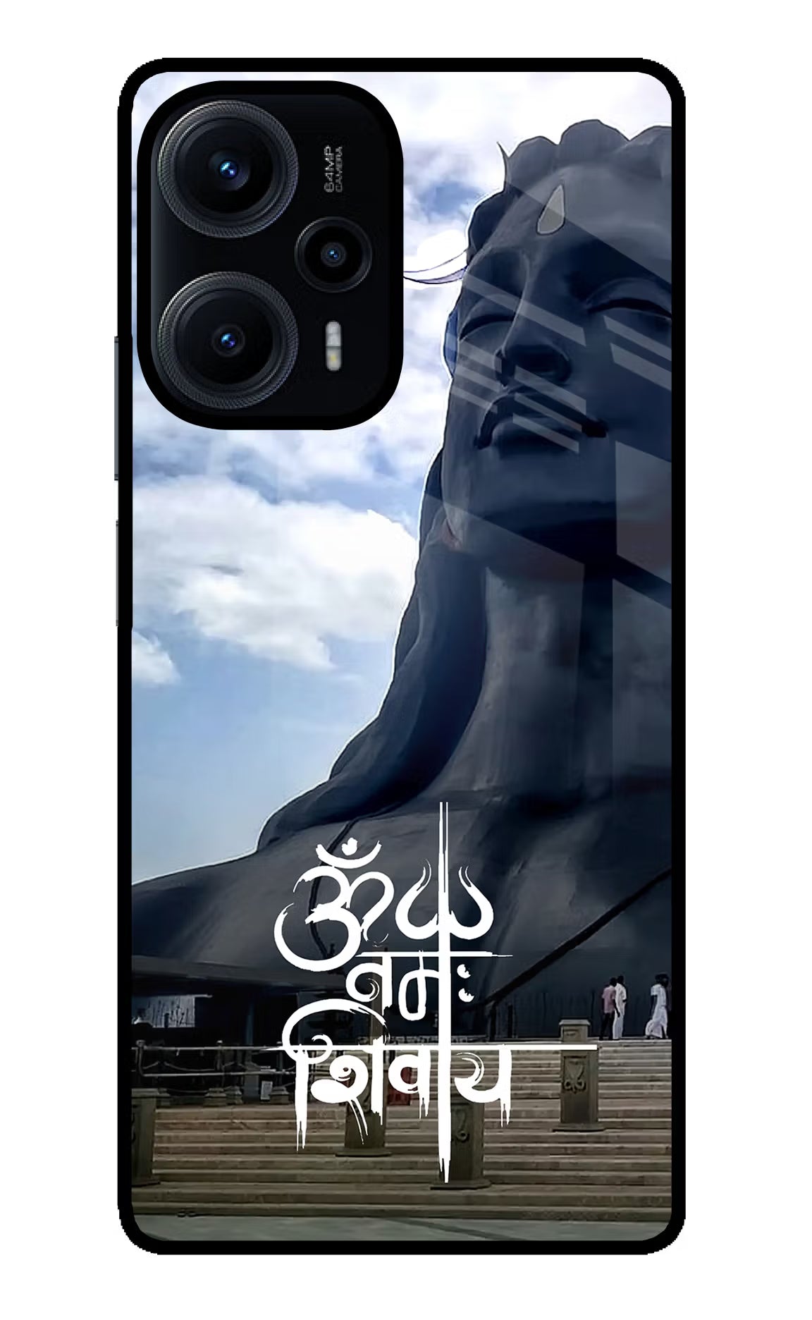 Om Namah Shivay Poco F5 5G Glass Case Back Cover by Casekaro