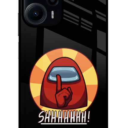 Among Us Shhh! Poco F5 5G Glass Case