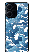 Blue Waves Poco F5 5G Glass Case