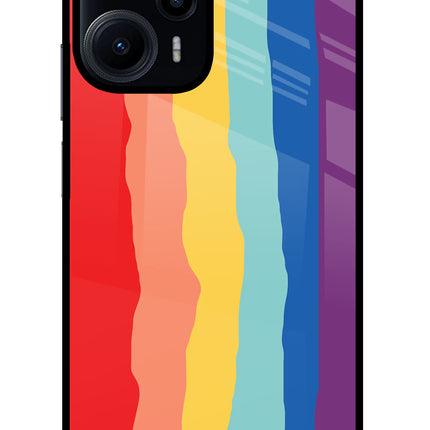 Rainbow Poco F5 5G Glass Case