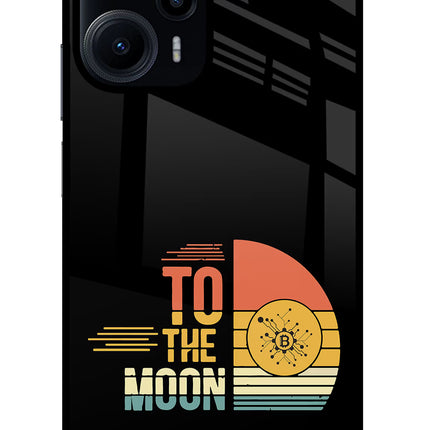 To the Moon Poco F5 5G Glass Case
