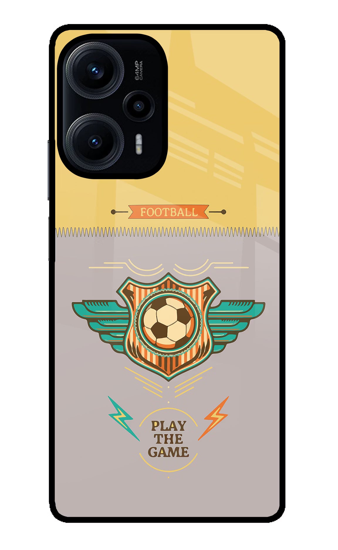 Football Poco F5 5G Glass Case