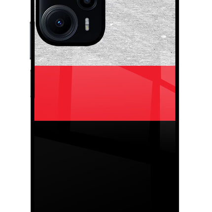 Tri Color Pattern Poco F5 5G Glass Case