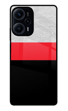 Tri Color Pattern Poco F5 5G Glass Case
