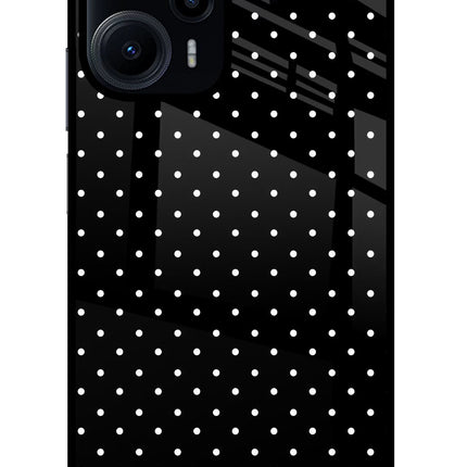 White Dots Poco F5 5G Glass Case