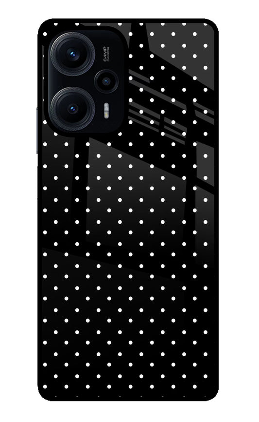 White Dots Poco F5 5G Glass Case