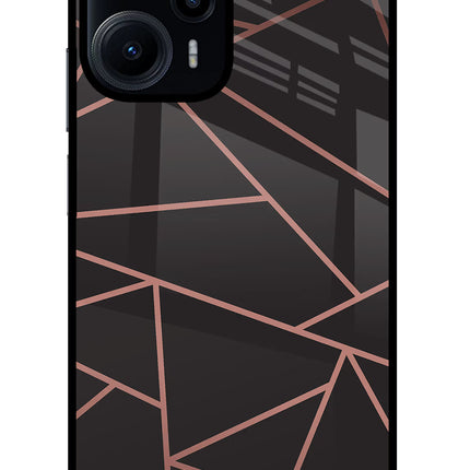 Geometric Pattern Poco F5 5G Glass Case