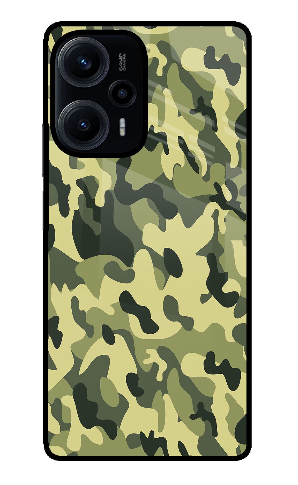 Camouflage Poco F5 5G Glass Case
