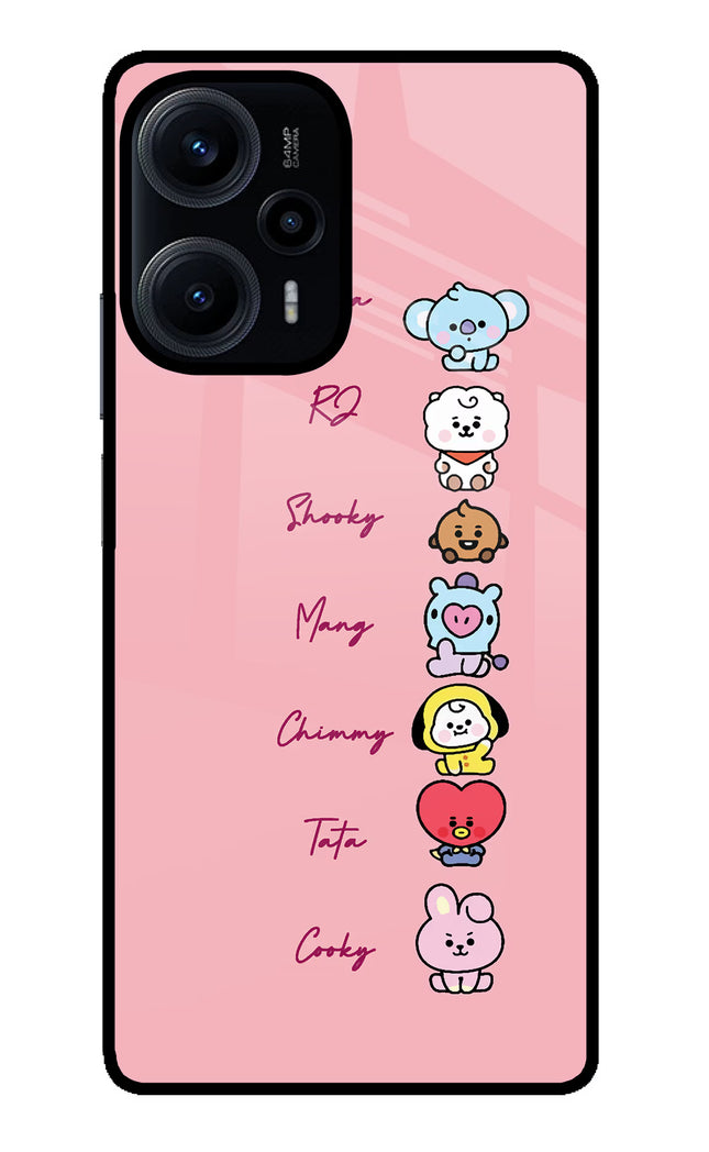 BTS names Poco F5 5G Glass Case