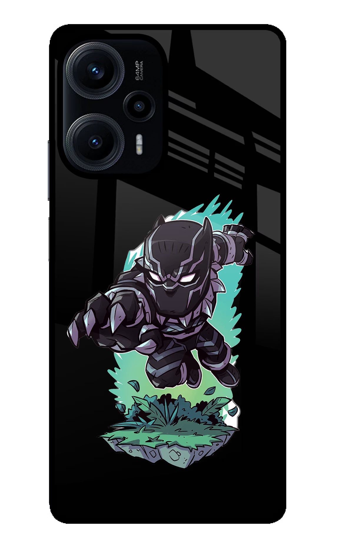 Black Panther Poco F5 5G Glass Case