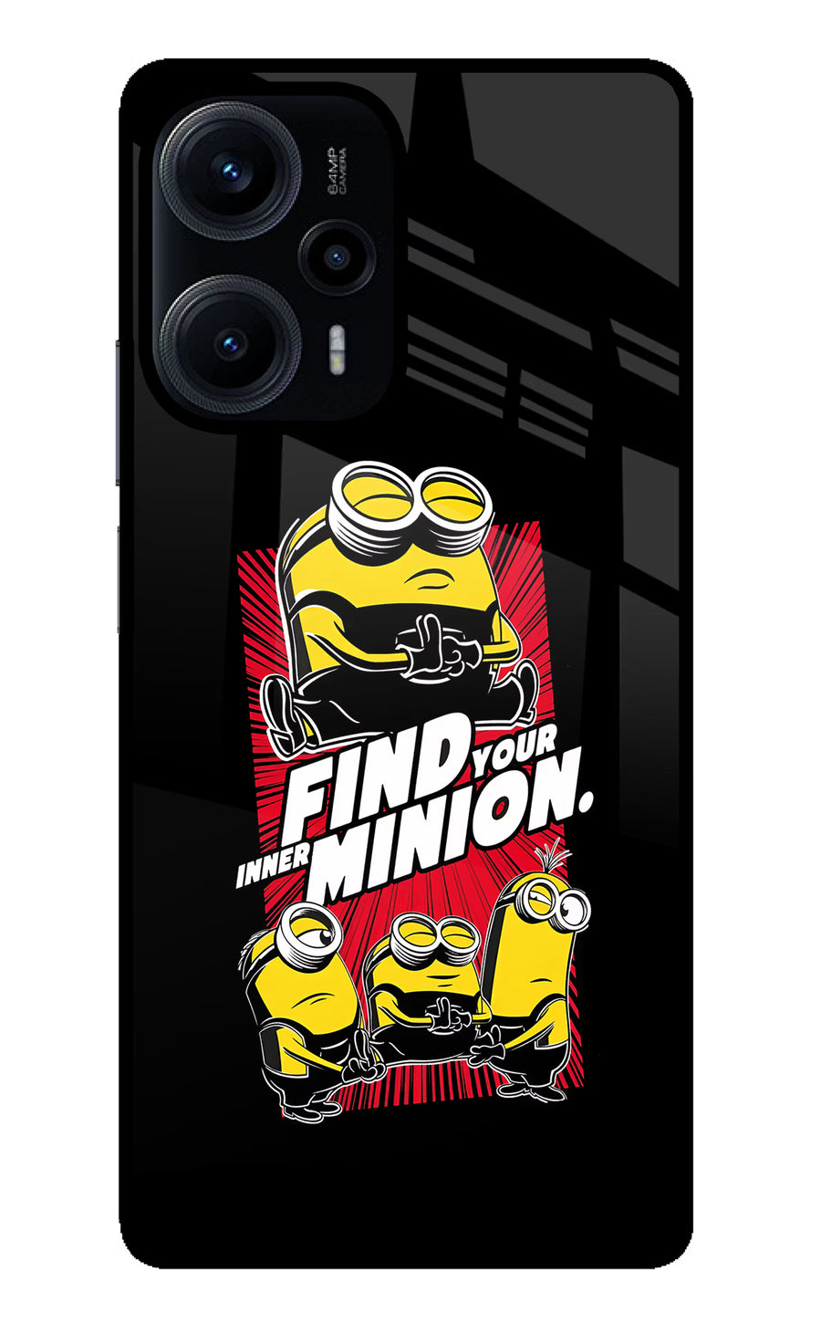 Find your inner Minion Poco F5 5G Back Cover, Glass case