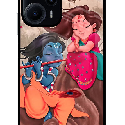 Radhe Krishna Poco F5 5G Glass Case