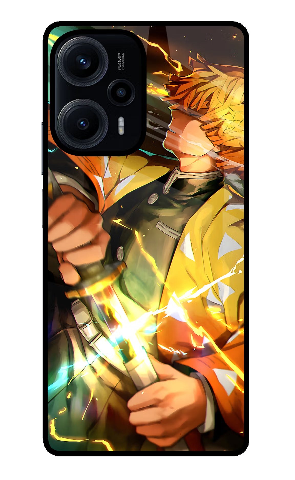 Demon Slayer Poco F5 5G Glass Case Back Cover by Casekaro