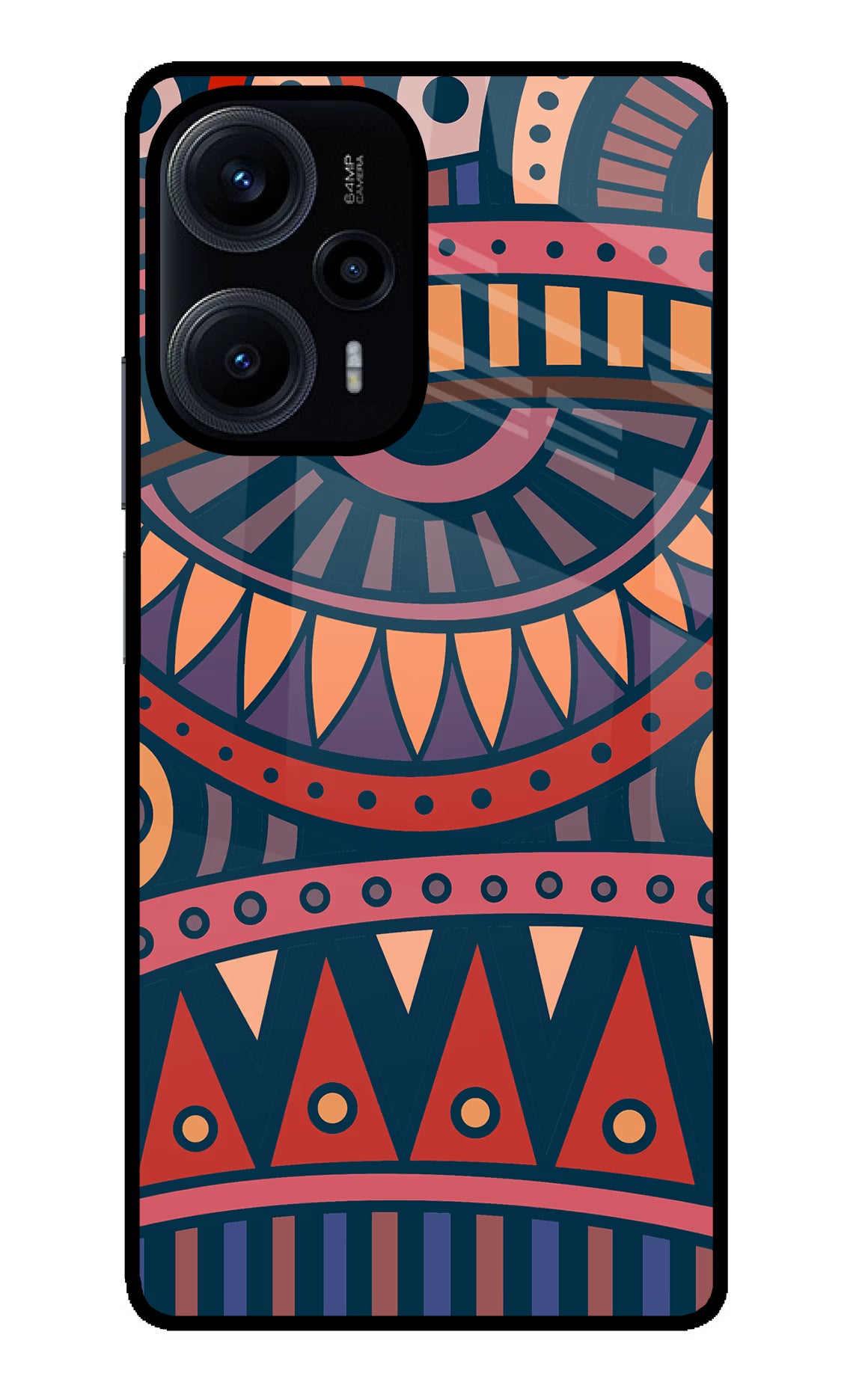 African Culture Design Poco F5 5G Glass Case Back Cover by Casekaro