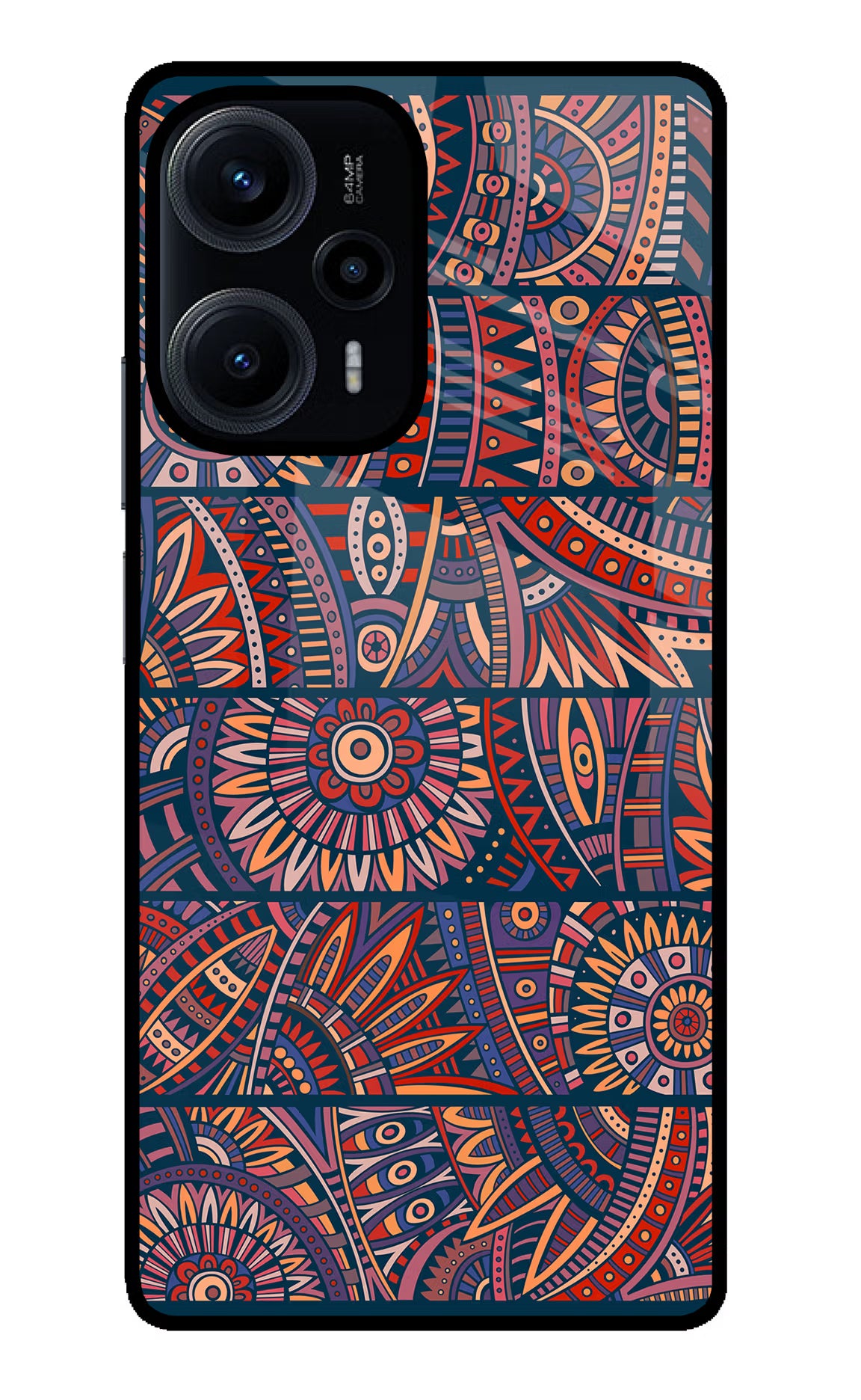 African Culture Design Poco F5 5G Glass Case Back Cover by Casekaro