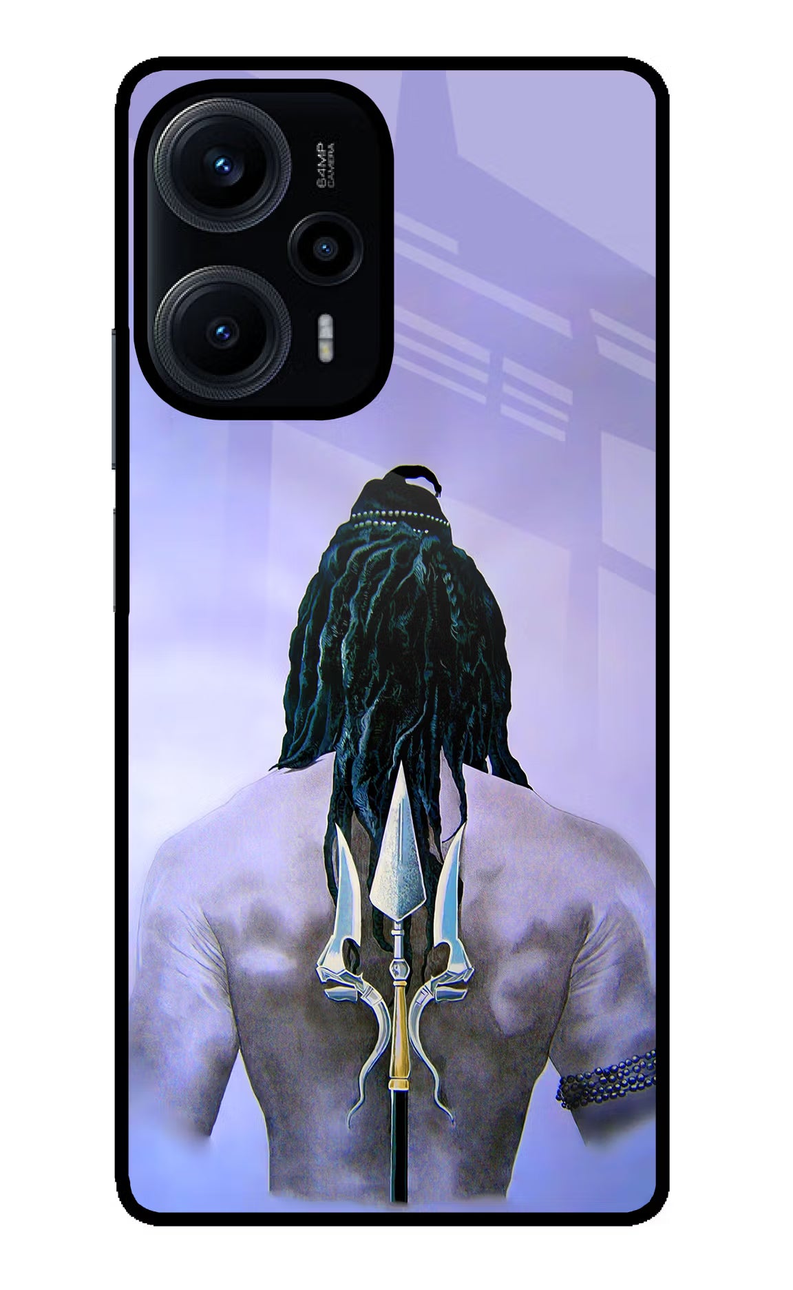 Shiva Poco F5 5G Glass Case Back Cover by Casekaro
