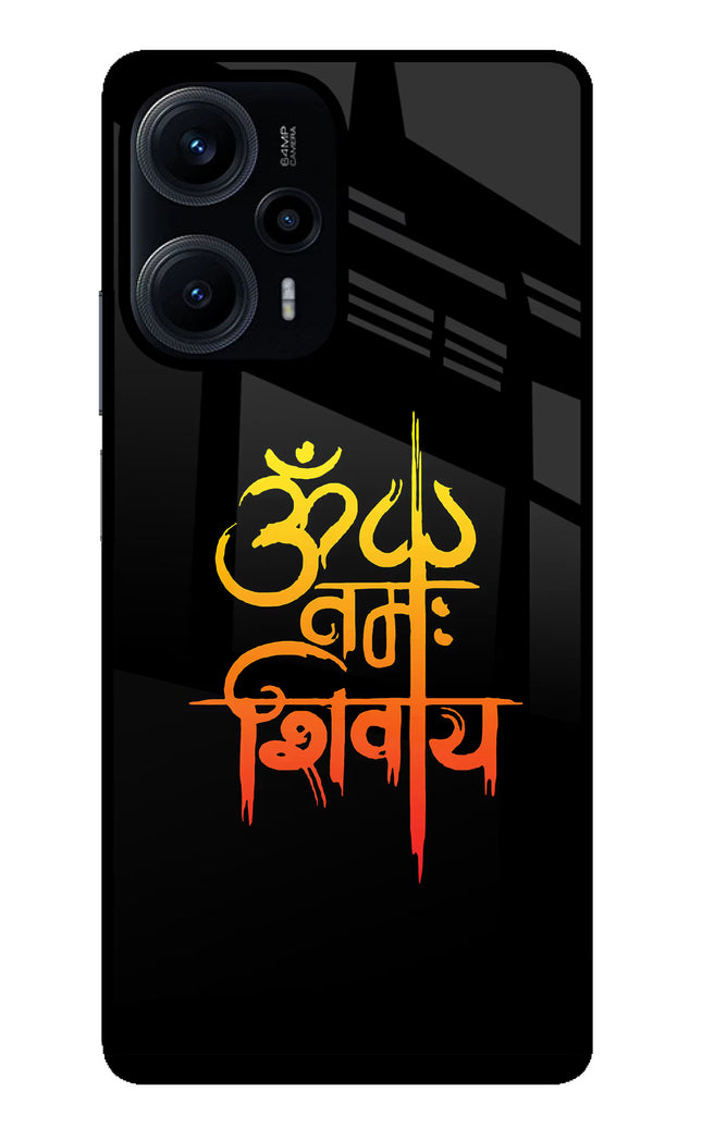 Om Namah Shivay Poco F5 5G Glass Case