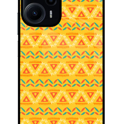 Tribal Pattern Poco F5 5G Glass Case