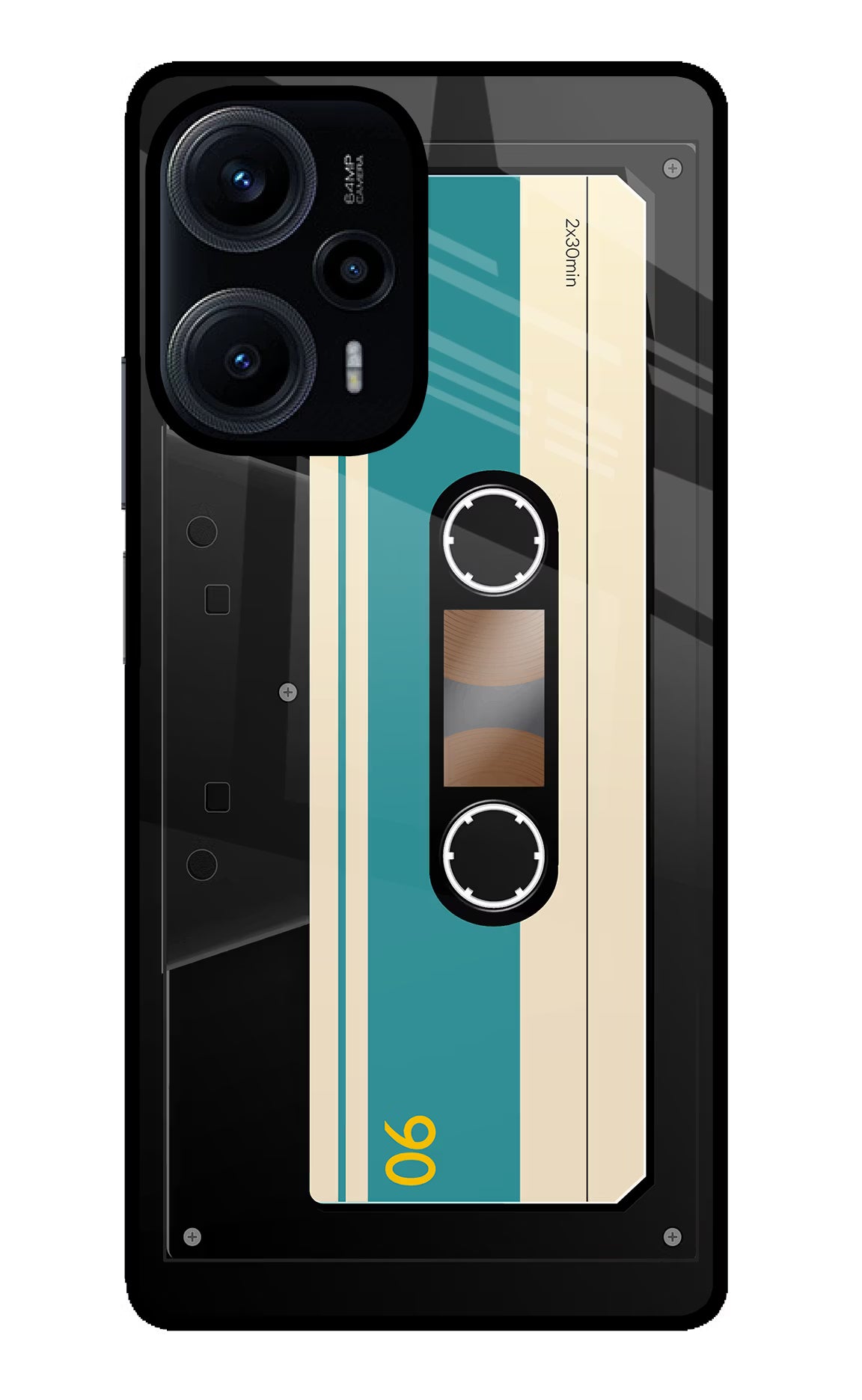 Cassette Poco F5 5G Glass Case Back Cover by Casekaro
