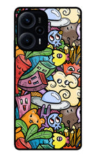 Veggie Doodle Poco F5 5G Glass Case