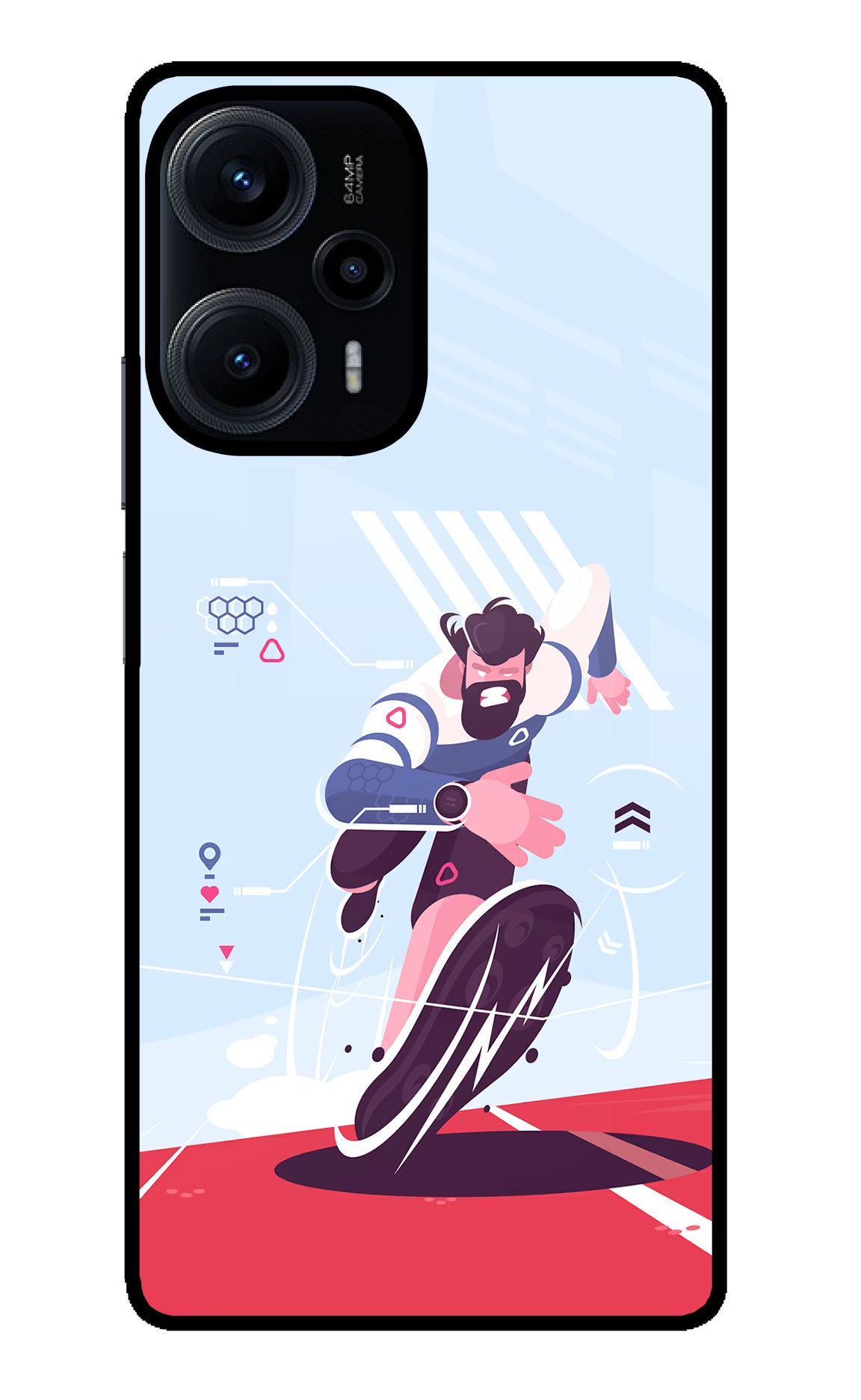 Run Pro Poco F5 5G Glass Case Back Cover by Casekaro
