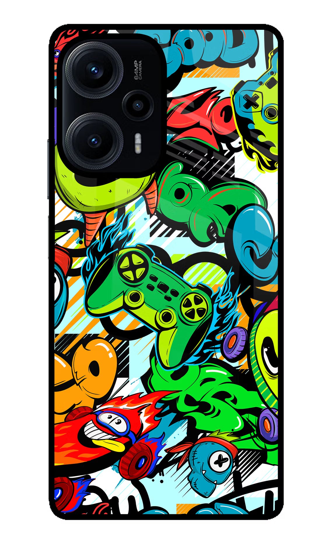 Game Doodle Poco F5 5G Glass Case