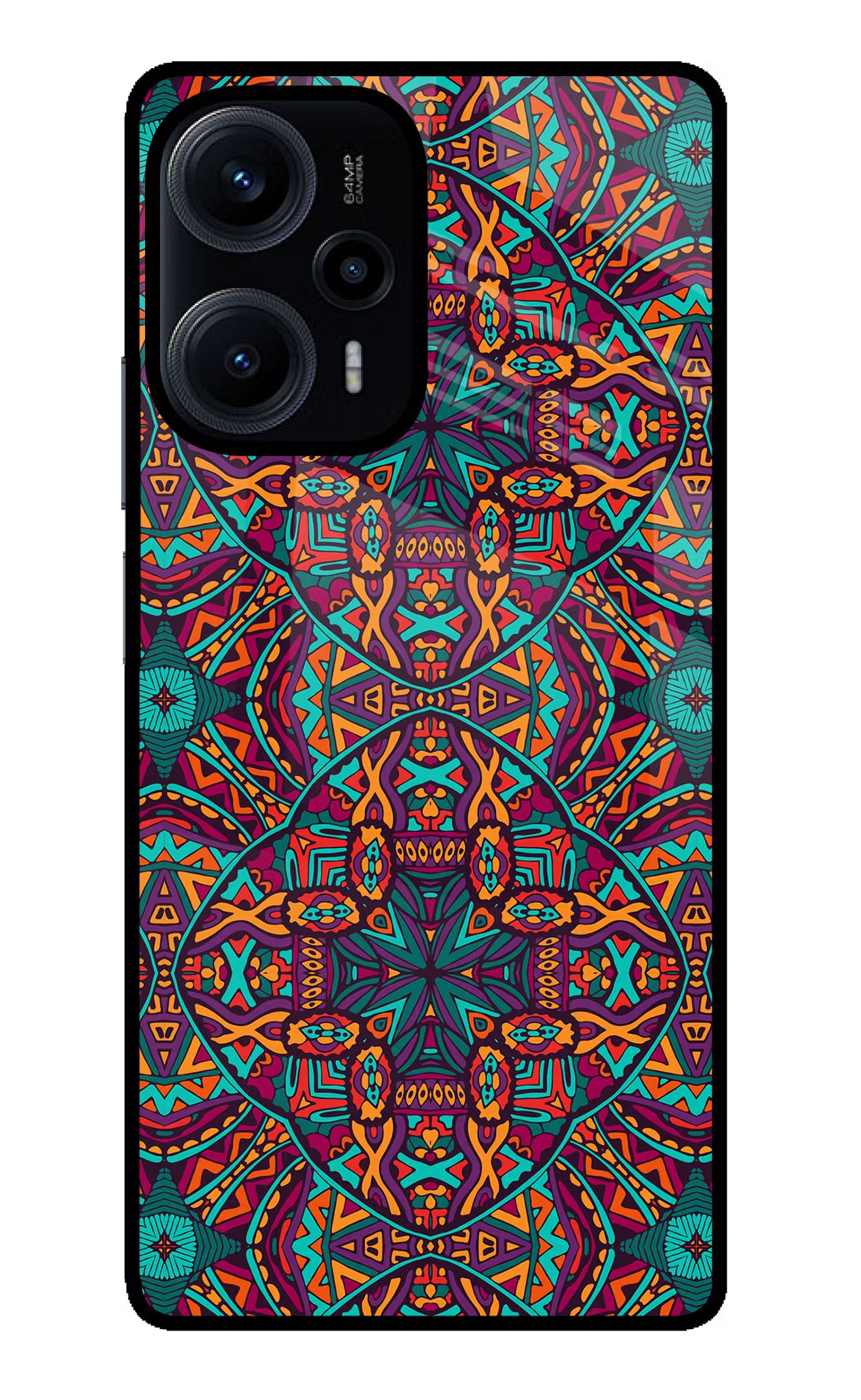 Colour Mandala Poco F5 5G Glass Case