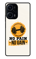 No Pain No Gain Poco F5 5G Glass Case
