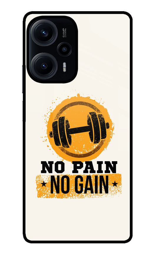 No Pain No Gain Poco F5 5G Glass Case