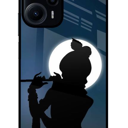 Shri Krishna Silhouette Poco F5 5G Glass Case