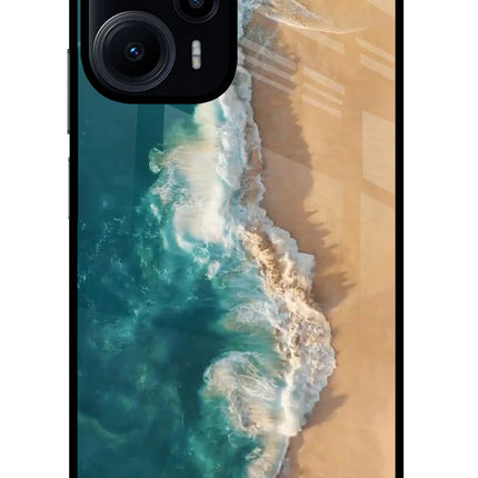 Ocean Beach Poco F5 5G Glass Case