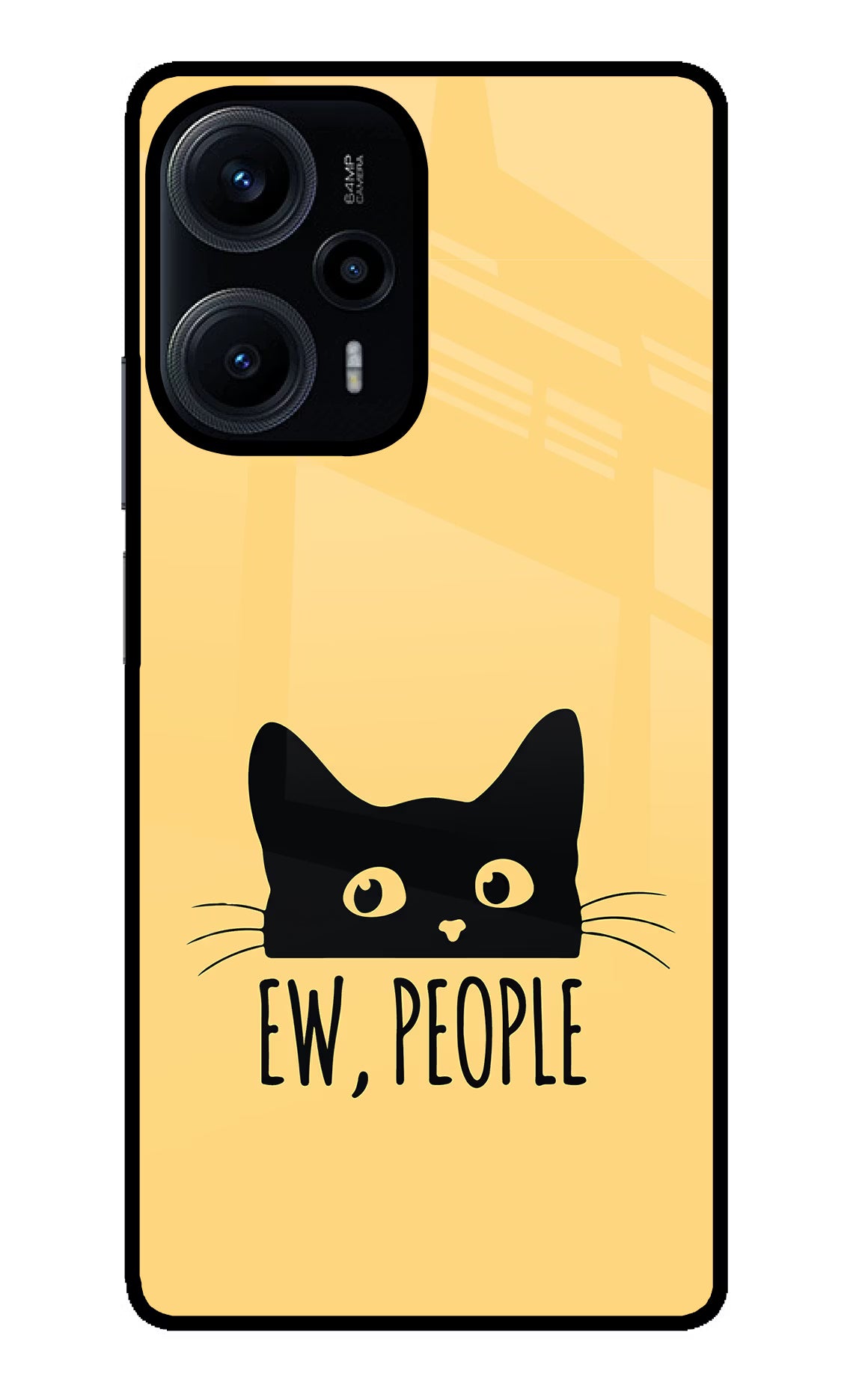 Ew People Catitude Poco F5 5G Glass Case Back Cover by Casekaro