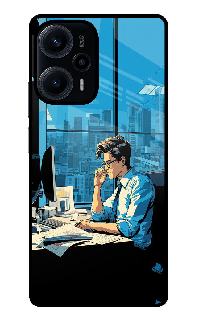 Focused Hustler (AI Generated) Poco F5 5G Glass Case