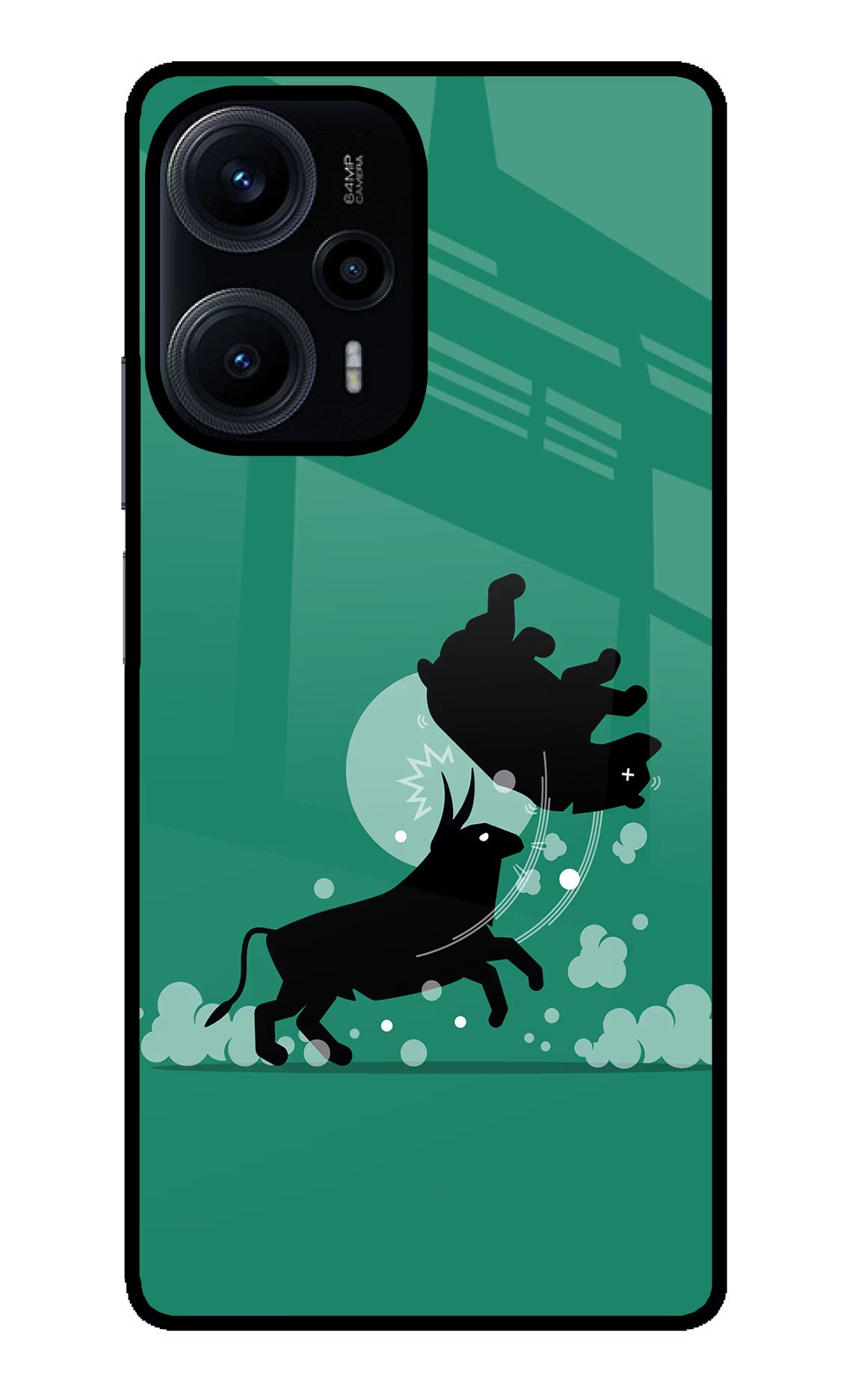 Bull Conqueror Poco F5 5G Glass Case